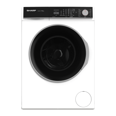 SHARP ES-FS7ZH-W 7KG 1200RPM Slim Type Front Load Washer with Steam Front Load Washer