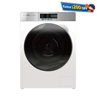 SHARP 聲寶 ES-FW85AJ-W 8.5公斤1200轉 蒸氣前置式洗衣機 前置式洗衣機