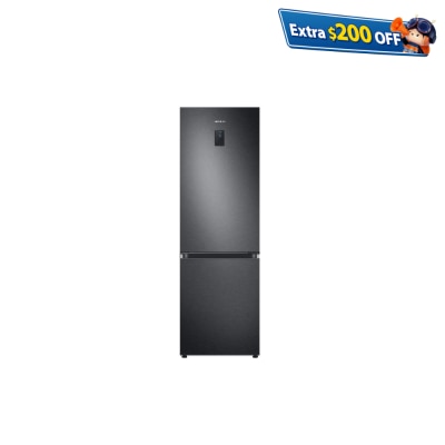 SAMSUNG RB34F675DB1/SH Bespoke AI Bottom Mounted Freezer with SmartThings AI Energy SpaceMax™ 340L Black Fridge