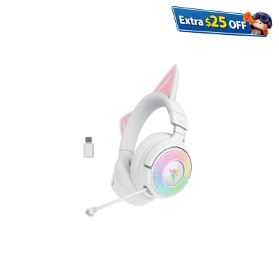 Razer 雷蛇 Kraken Kitty V3 Pro 无线 RGB 猫咪电竞耳麦