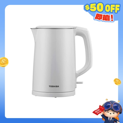 TOSHIBA - KT-14DHUHK(W)  - 1.4L Cordless Double Wall Electric Kettle Kettle