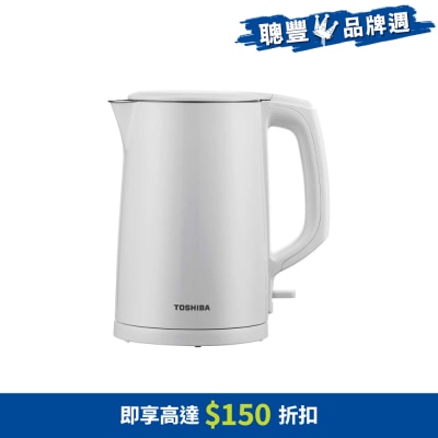 TOSHIBA 東芝 - KT-14DHUHK(W)  - 1.4公升無線雙層電熱水壺 電水壺