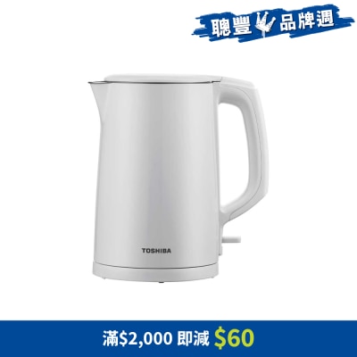 TOSHIBA 东芝 - KT-14DHUHK(W)  - 1.4公升无线双层电热水壶 电水壶