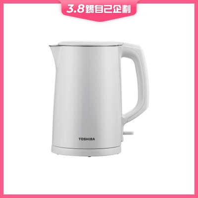 TOSHIBA KT-14DHUHK(W) - 1.4L Cordless Double Wall Electric Kettle Kettle