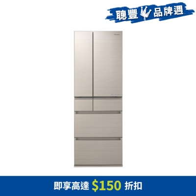 PANASONIC 樂聲牌 ECONAVI智慧節能六門廚櫃底嵌入式雪櫃 - NRF507HXNA
