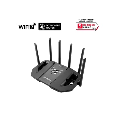 ASUS - TUF Gaming BE9400 Tri-Band WiFi 7 (802.11be) Expandable Gaming Router