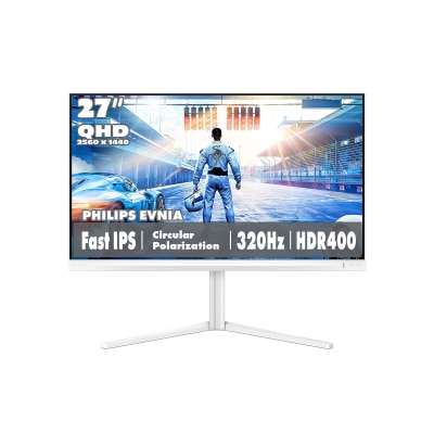 PHILIPS EVNIA 27M2N5501UK 27" 2K QHD Fast IPS 320Hz Circular Polarization Gaming Monitor image