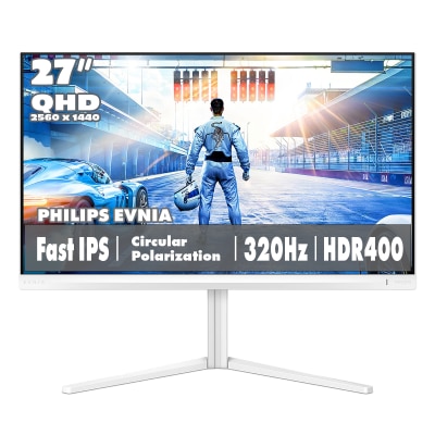 PHILIPS 飞利浦 EVNIA 27M2N5501UK 27" 2K QHD Fast IPS 320Hz 圆偏光电竞显示器