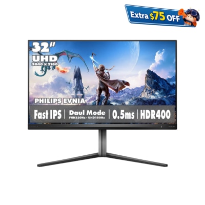 PHILIPS 飞利浦 EVNIA 32M2N5800 31.5" Fast IPS 双模式 4K 160Hz / FHD 320Hz 电竞显示器