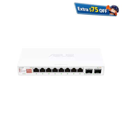 ASUS 華碩 QG-U1080 8埠2.5G + 2埠10G SFP+ 無網管交換器