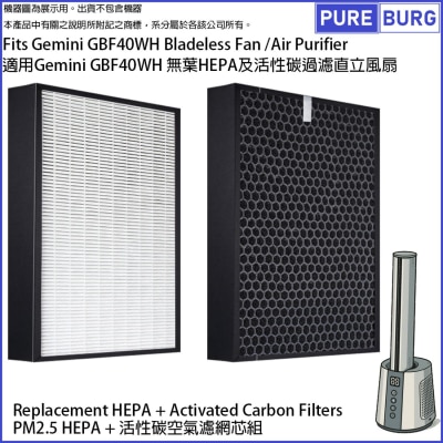 Pureburg 淨博 GBF40WH 代用濾網組合 (適用於 Gemini GBF40WH 無葉直立風扇)