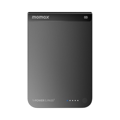 Momax IP163Q22D 1-Power S.Pass2 10000mAh qi2.2 Semi-Solid-State Magnetic Wireless Battery Pack