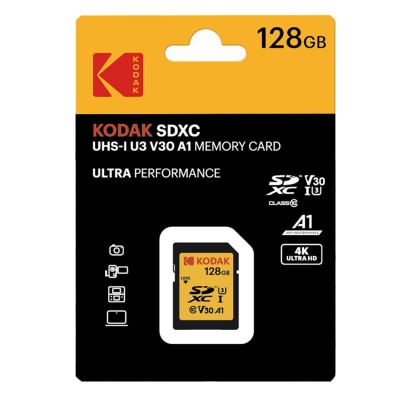 KODAK 柯达 SD 128GB UHS-I U3/V30/A1 存储卡