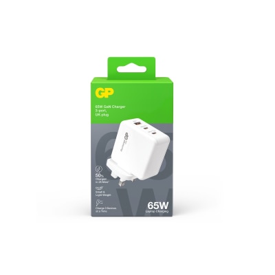 GP 超霸 - 65W USB-C 及 USB-A GaN三接口快速充電器