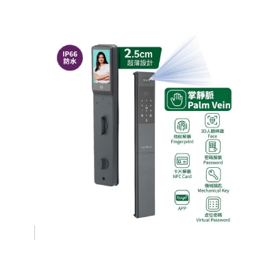 ecHome DLFP025 2.5cm Ultra-slim (IP66) Smart Door Lock