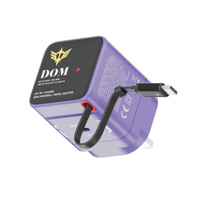 Momax UM76 1-Charge+ 65W GaN单输出及伸缩USB-C 线充电器 电源插头