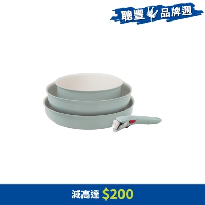 TEFAL - Ingenio Serenity&nbsp;Eucalyptus 4pcs set with wok (L8284S04)