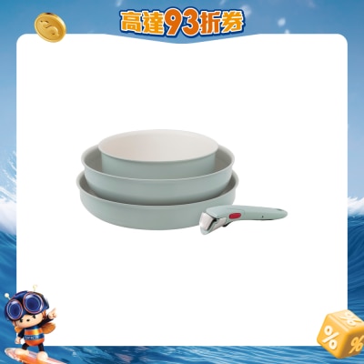 TEFAL 特福 - Ingenio Serenity 尤加利綠 4件裝連炒鍋 (L8284S04)