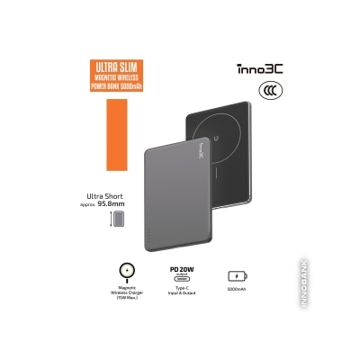 inno3C - [CCC 3C Cert.] [LX-12 Ultra Slim Magnetic Wireless Power Bank 5000mAh Power Bank