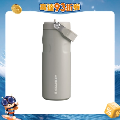Stanley - 16oz The IceFlow™ 翻盖吸管保温瓶 灰烬灰