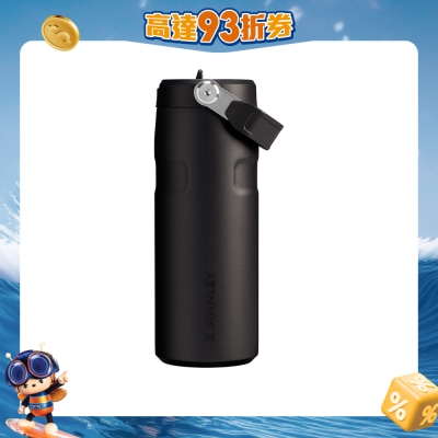 Stanley - 16oz The IceFlow™ 翻盖吸管保温瓶 黑色 2.0