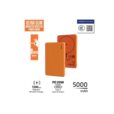 inno3C - [CCC QR Code][ CCC 3C Cert.] M6 Ultra Slim Magnetic Wireless Power Bank 5000mAh  Power Bank