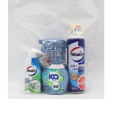 WALCH - Walch Washing Machine Cleaner 250ml*2+Air Conditioner Disinfectant 500ml+KA Fabric Spray 320ml*2