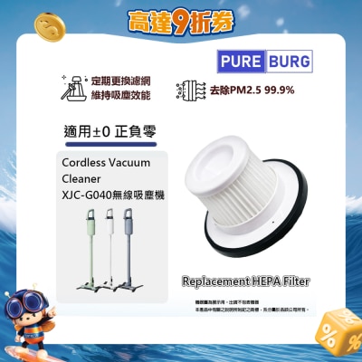 Pureburg 净博 - G040 代用滤网组合 (适用于±0正负零+-0 XJC-G040无线吸尘机)