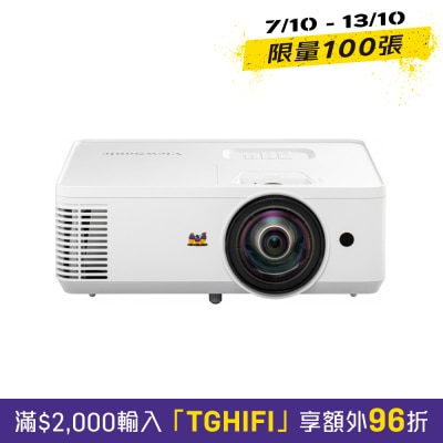 Viewsonic PS502W 4,000 ANSI 流明 WXGA 短焦商用&教育用投影機 image