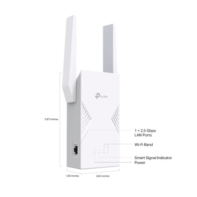 TP-Link - RE235BE Dual-Band BE3600 Wi-Fi 7 EasyMesh Range Extender