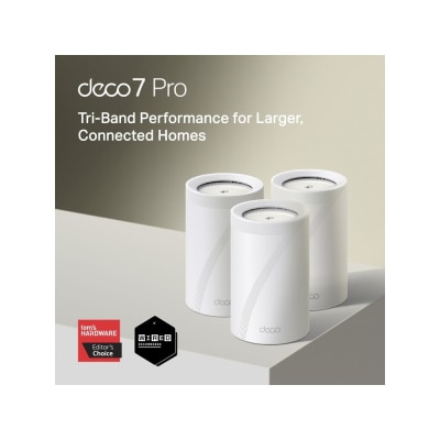 TP Link Deco BE68 (3 pack) BE14000 Tri Band Wi Fi 7 Mesh Router image