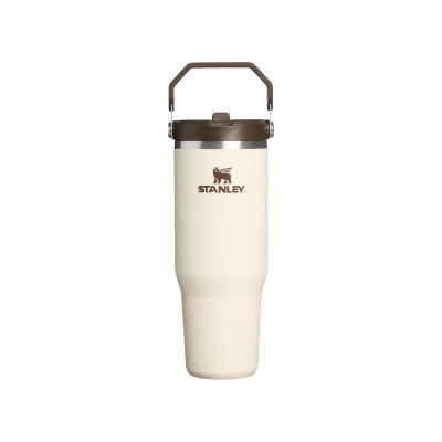 Stanley - 30盎司/0.89公升 IceFlow 2.0 翻蓋吸管杯 奶油色西部風 水樽