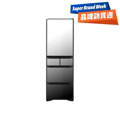 HITACHI R G420YH XN 5 Door Slim Inverter Fridge (Crystal Mirror) Fridge image