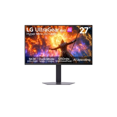LG - UltraGear™ evo AI GM9 27GM950B-B 27" Hyper Mini LED 5K 165Hz Gaming Monitor