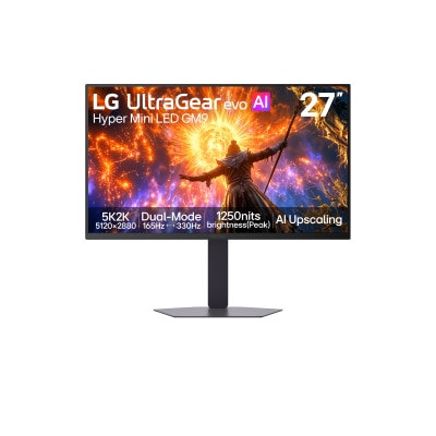LG - UltraGear™ evo AI GM9 27GM950B-B 27" Hyper Mini LED 5K 165Hz Gaming Monitor