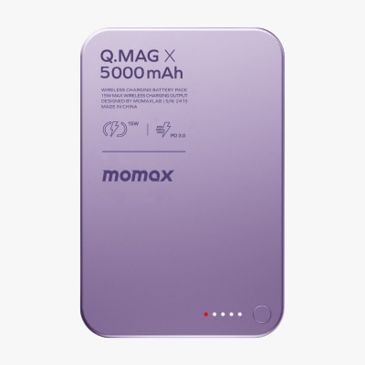 Momax - [CCC QR Code][CCC 3C 認證] IP116AU Q.Mag X 5000mAh 超薄磁吸流動電源 移動電源