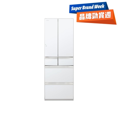 HITACHI R HW540YH XW 6 Door Inverter Fridge (Crystal White) Fridge image