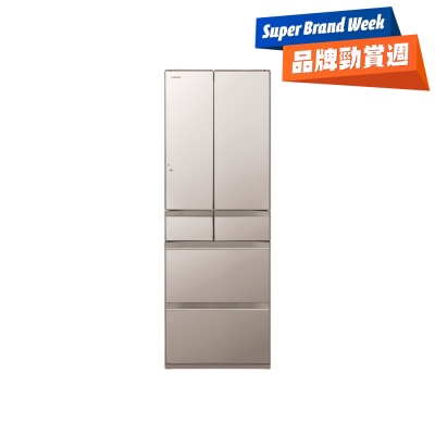 HITACHI R HW540YH XN 6 Door Inverter Fridge (Crystal Light Gold) Fridge image