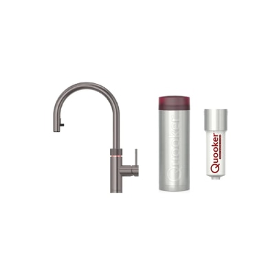 Quooker 3XGME&CWF Flex水龍頭(槍灰黑)連PRO3及室溫水過濾器