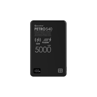 ACCUTONE PETRO S40 5000mAh Semi Solid state Wireless Magsafe Power Bank image
