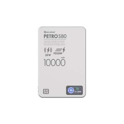 ACCUTONE PETRO S80 Qi2.2 10000mAh Semi Solid state Wireless Magsafe Power Bank Power Bank image