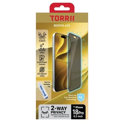 Torrii iPhone 18 Pro 抗菌塗層兩邊防窺玻璃保護貼 image
