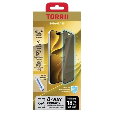 Torrii iPhone 18 Pro Max 抗菌塗層全方位防窺玻璃保護貼 image