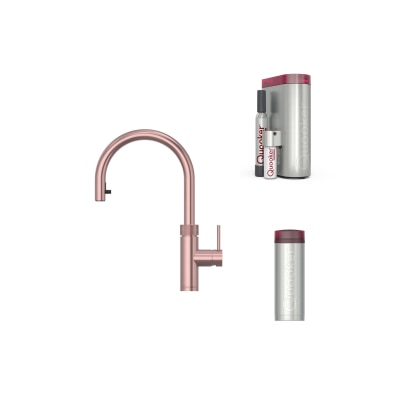 Quooker Flex Round with PRO 3 3L Boiling Water Tank and CUBE chilled still and sparkling water tank Water Purifier image