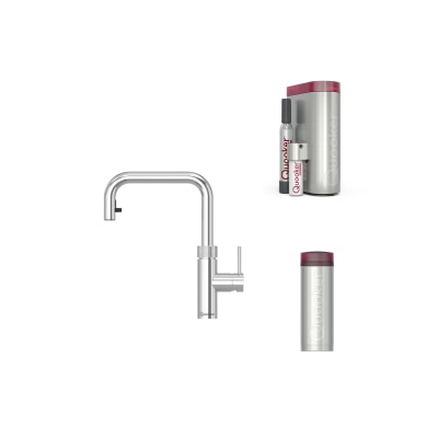 Quooker Flex Square with PRO 3 (3L Boiling Water Tank) and CUBE (chilled still and sparkling water tank) image