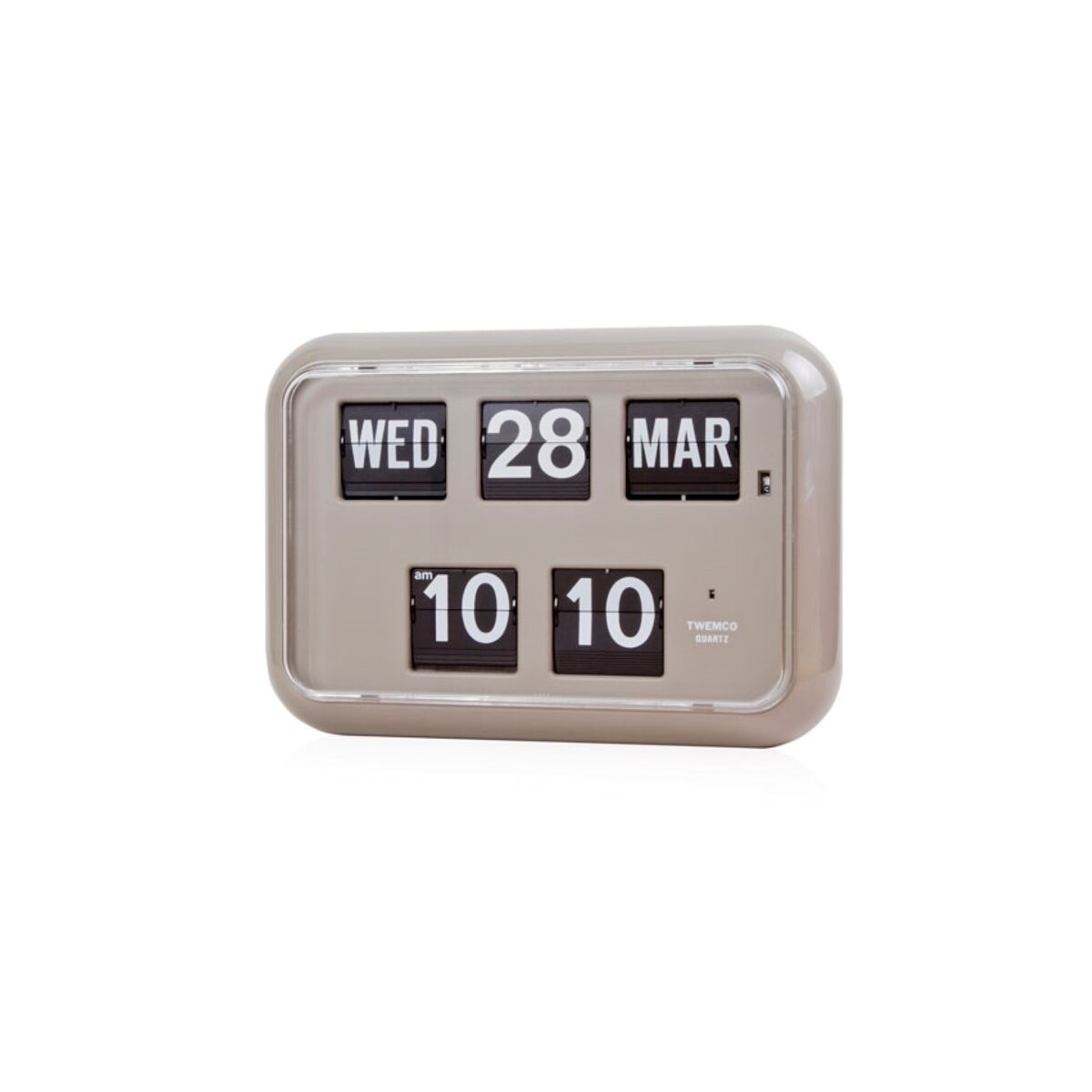 TWEMCO Battery Quartz Perpetual Flip Calendar Table/Wall Clock QD