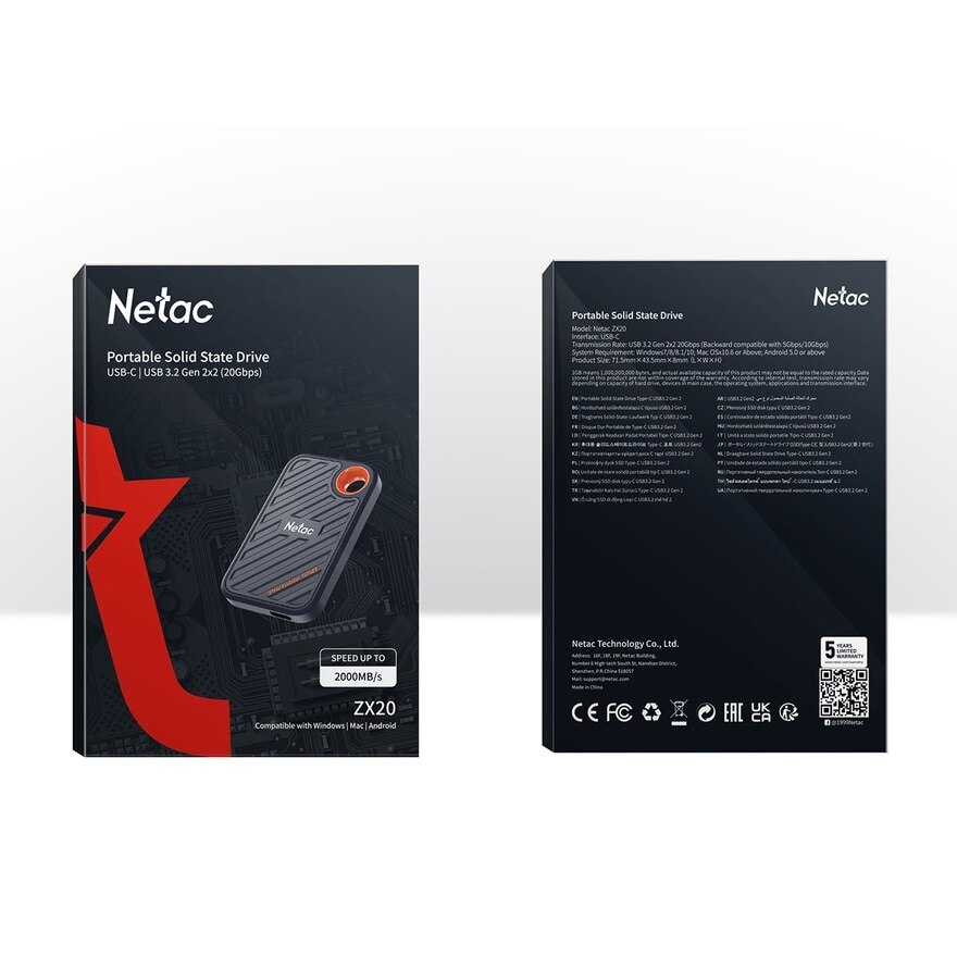 Netac ZX20 1TB External SSD | Fortress