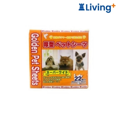 Golden Golden 3ft Super Absorbent & Deodorizing Thick Pet Pee Pads (60x90 cm, 22 pcs) image