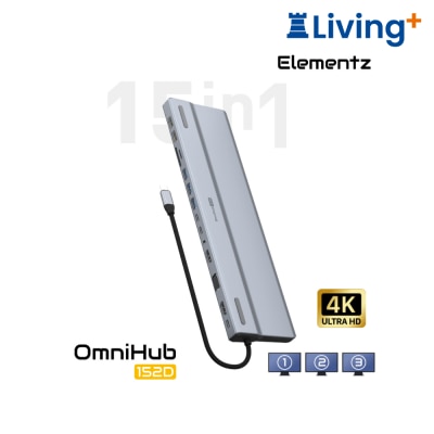 Elementz OmniHub 152D 15 in 1 USB C Hub image