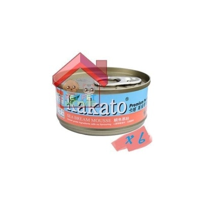 Kakato - 鯛魚慕絲 貓犬用罐頭 70G * 6 罐 (709)